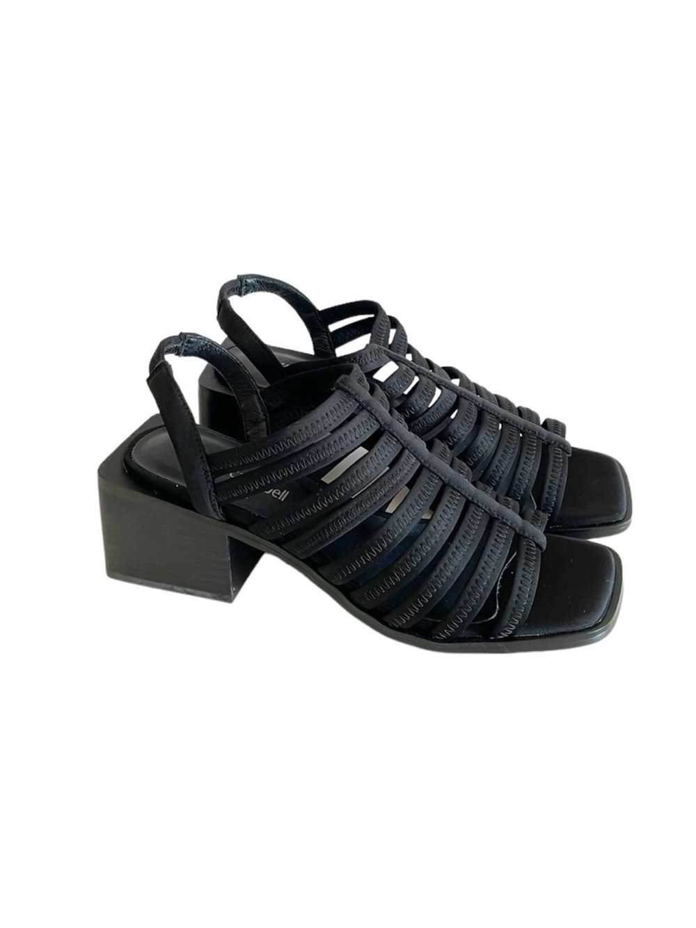 Jeffrey Campbell Black Strappy Block Heel Sandals